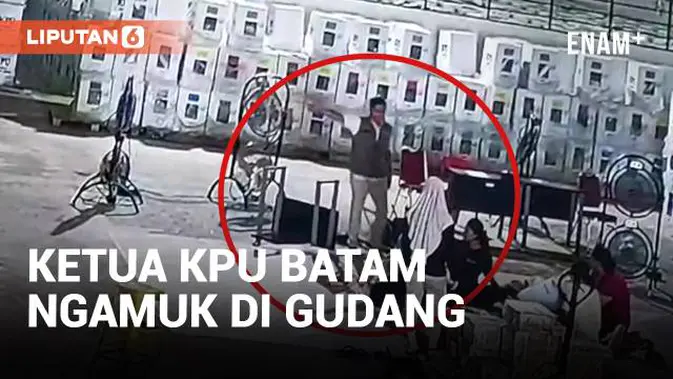 VIDEO: Tendang Meja, Ketua KPU Batam Ngamuk!